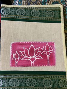 Hand-Painted Lotus Certificate Folder