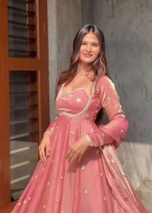 Beautiful Pink Ethnic Gown