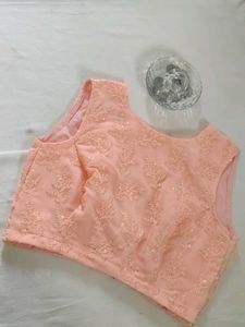 Peach Embroidered Blouse