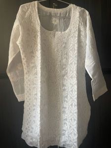 Never Used Lucknowi Kurti With Applique
