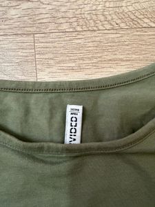 Olive Green Cropped Tank Top
