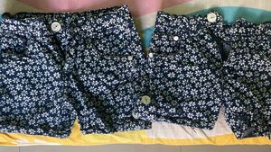 Denim Printed Shorts For Twins