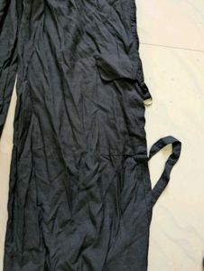 Black Wide Leg Cargo Pants