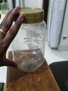 Large Clear Plastic Storage Jar