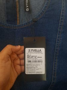Puella Denim Puff Sleeve Dress