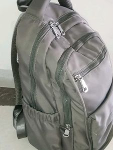 Stylish Grey Nylon Backpack