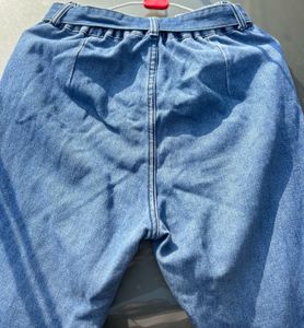 Stylish Belted Denim Pants