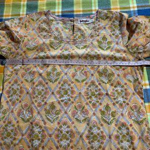 Floral Print Cotton Kurta