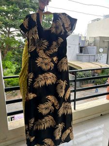 Boho Tropical Print Midi Dress