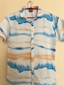Men's Abstract Print Short Sleeve Shirt