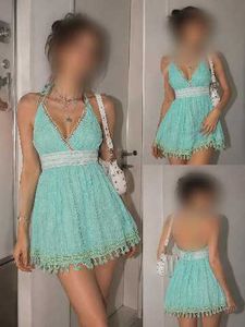 Flowy Teal Embellished Top Y2k