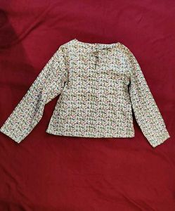 Charming Floral Print Long Sleeve Top