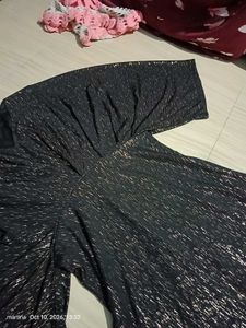 Elegant Black Glitter Maxi Dress