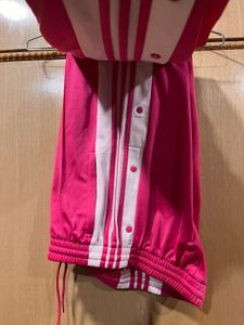 Adidas Pink Snap Button Track Pants