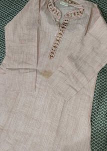 Embroidered Cotton Kurta