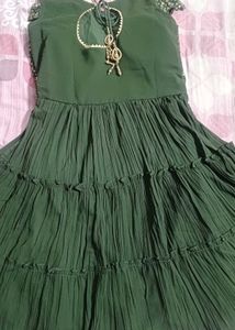 Mehendi Green Peplum Sharara Set