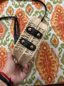 Hexagonal Woven Crossbody Bag