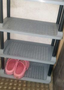 4-Tier Plastic Shoe Rack