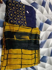 beautiful saree with blouse piece