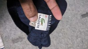 Lacoste Logo Pattern Beanie Hat
