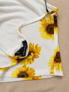 Forever 21 Sunflower Print Halter Top