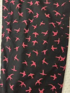 Chic Black &amp; Red Bird Print Jumpsuit