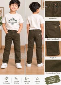 Boys Olive Green Jeans