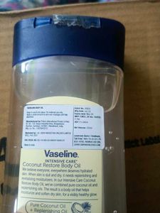 Vaseline Intensive Care Coconut Restore Body Oil