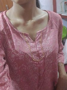 Pink Paisley Print Top