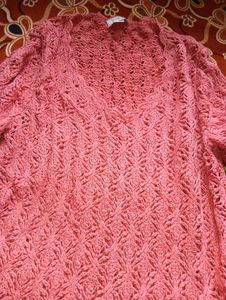 Chic Pink Knit Cardigan