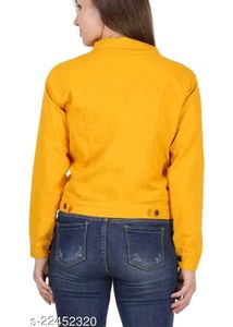 Mustard Yellow Denim Jacket - size S