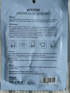 MOOYAM K-beauty Hyaluronic Acid Sheet Mask
