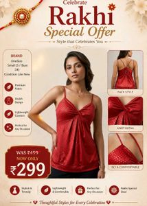 Maroon Spaghetti Top - Size S
