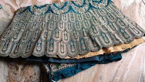 Elegant Teal Lehenga Choli ( with margin)