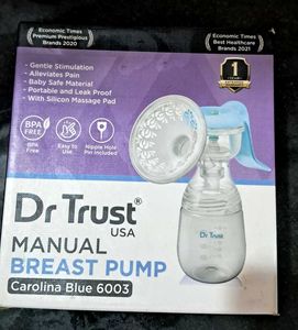 Dr. Trust Manual Breast Pump - Carolina Blue