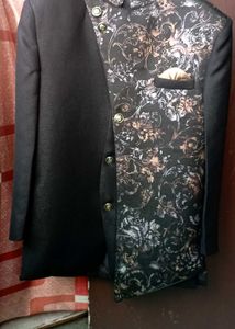 Stylish Black Embroidered Ethnic Jacket