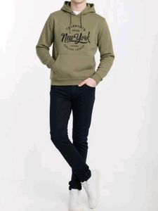 Octave Men Printed Hooded Sweatshirt