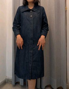 Denim Maxi Coat Dress