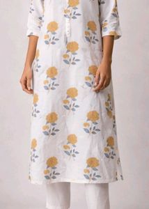 Floral Print Cotton Kurta