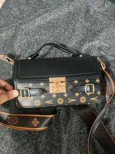Stylish Satchel Bag with Monogram Strap