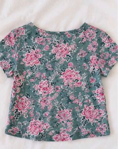 Floral Print Short Sleeve Top