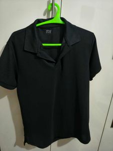 Ether Men's Black polo T-shirt
