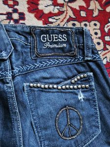 Guess Embellished y2k Flared Jeans