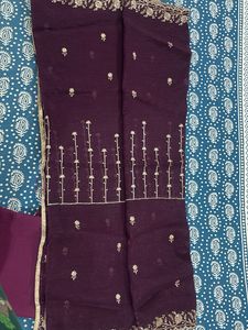 HEAVY Embroidered Purple/Violet Kurta Set