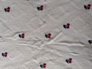 White Cherry Print Top🍒