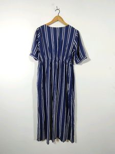 Navy Blue Striped Dress (Women's)