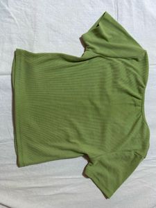 Cute Green V-Neck Tee
