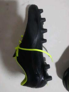 Nivia Airstrike Football Studs (Black/Neon) | High