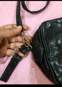 Guess Black Lace-Up Crossbody Bag