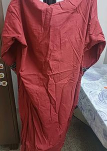 Embroidered Red Kurta